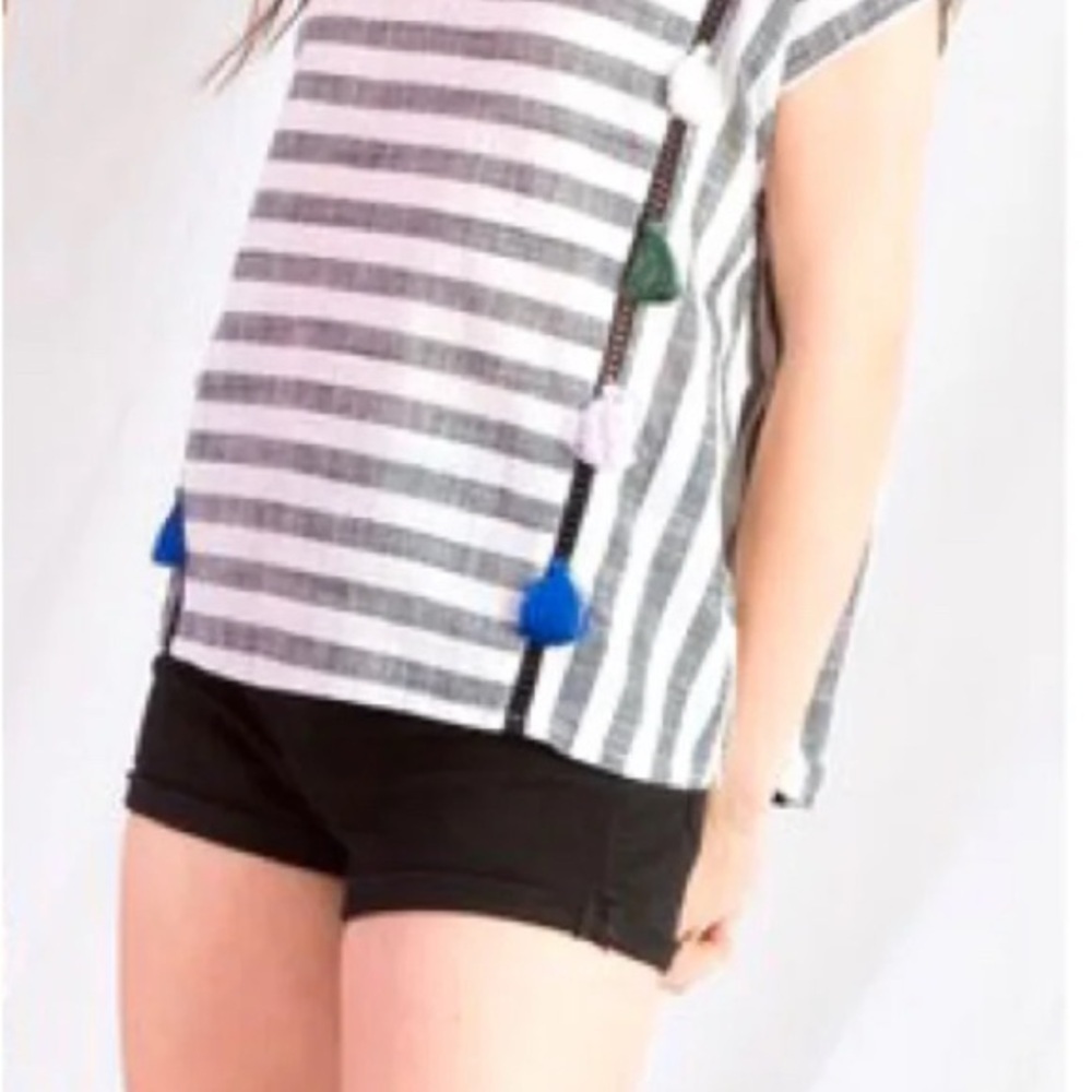THML Black and White Striped Blouse
